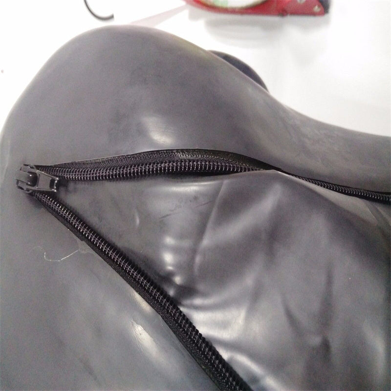 0.6mm Black Latex Moulded Men Mask Rubber Hood (fits head around 59-63cm)