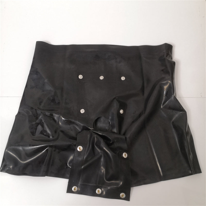 Latex Shorts Black Boxer with Front Hole Men’s Latex Underwear